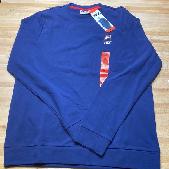 FILA Mens Long Sleeve Crew Neck Lightweight Sweatshirt size Medium CAN BE UNISEX - Picture 4 of 8